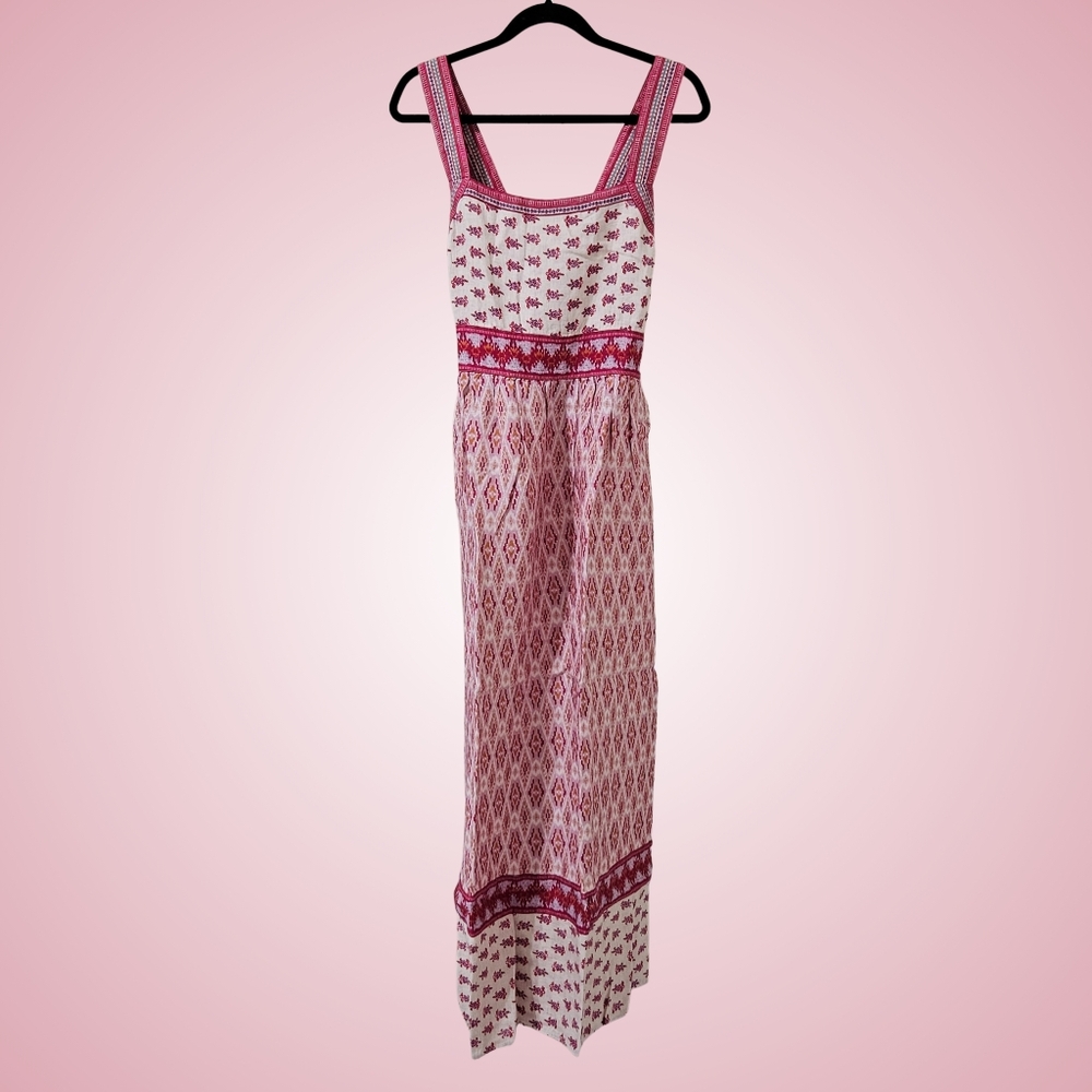 Faherty Gracie Maxi Dress Women Clara Ikat Large, XL Boho NWT